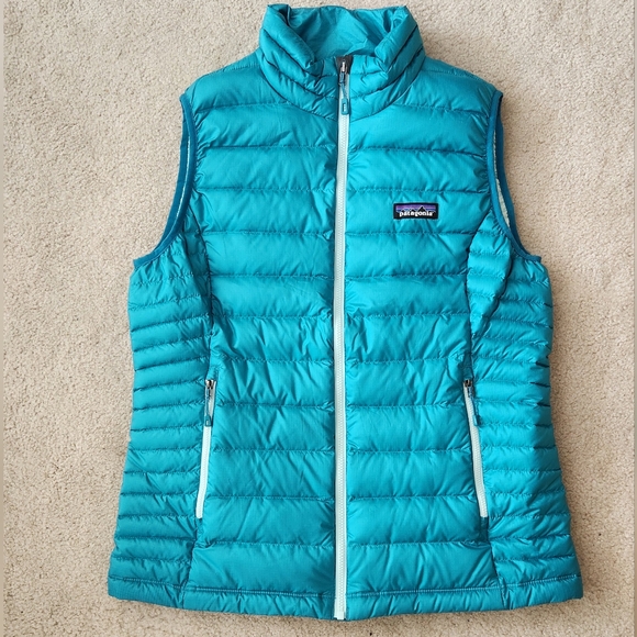 Patagonia Jackets & Blazers - Patagonia Down  Puffer Sweater Vest Womens Medium Blue Granola Gorpcore Outdoor